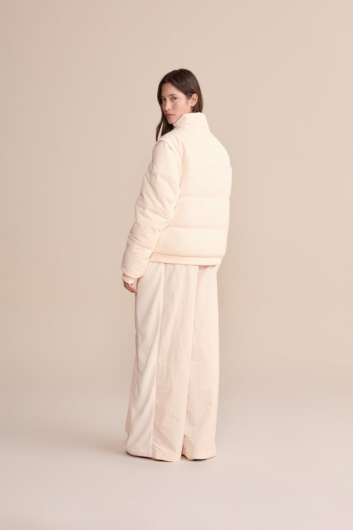 Wide Nylon Flux Mixcloud Pants